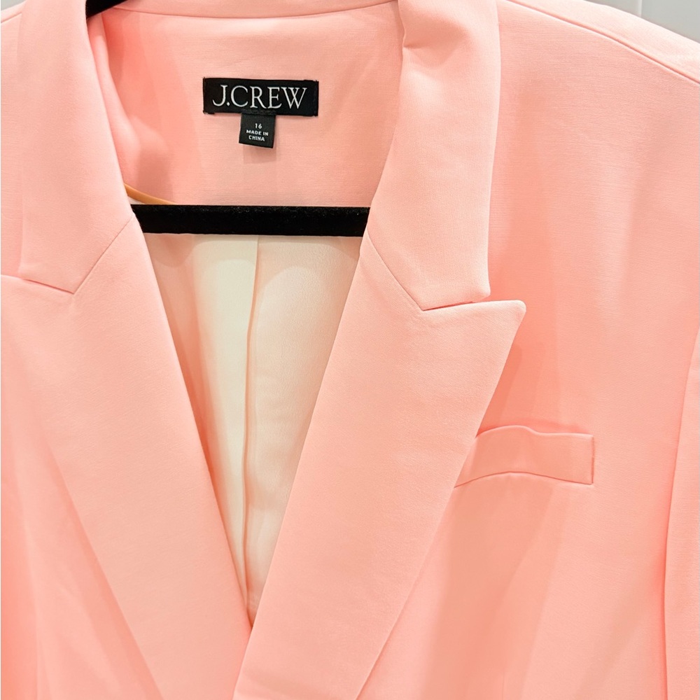 J. Crew Peach Pink Notch Lapel Blazer